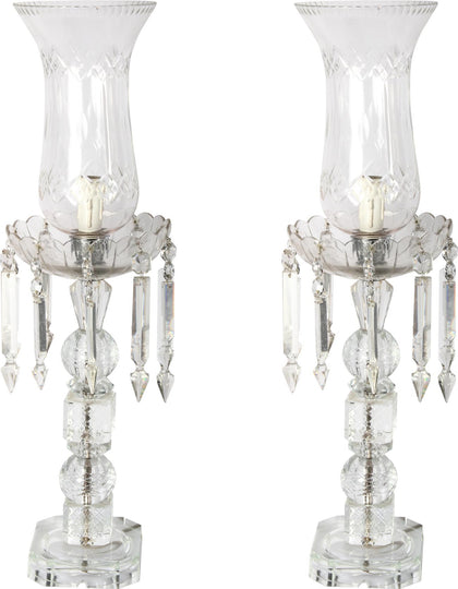 French Crystal Lamps (Pair), , Essajees - Artisera