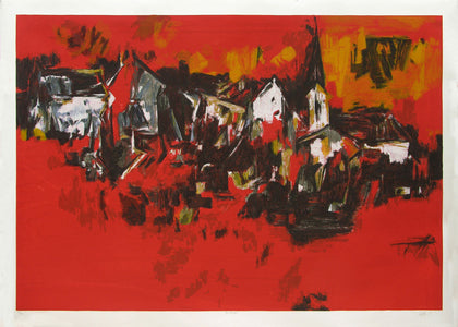 The Village, S.H. Raza, Archer Art Gallery - Artisera