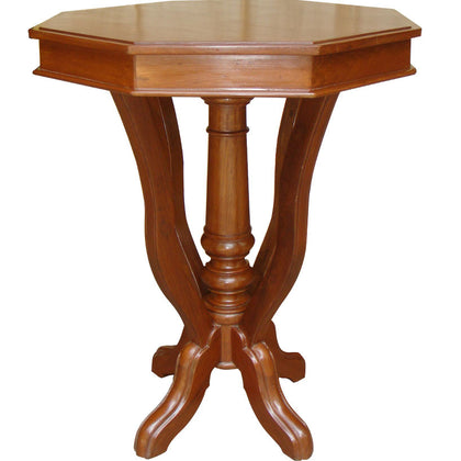 Colonial Style Octagonal Teak Wood Table, , La Boutique - Artisera