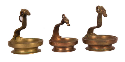 Horse Lamps (Set of 3), , Balaji's Antiques and Collectibles - Artisera
