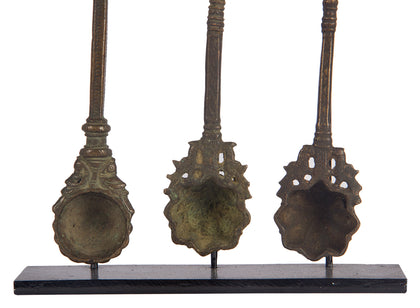 Ritual Spoons with Dancing Krishna, , Balaji's Antiques and Collectibles - Artisera