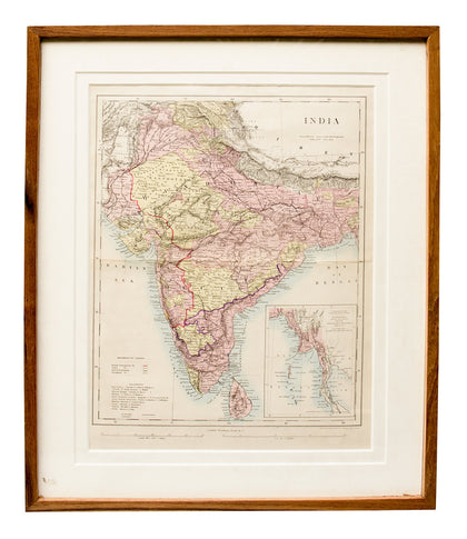 Map of India, Ceylon and Burma, 1850, , Balaji's Antiques and Collectibles - Artisera