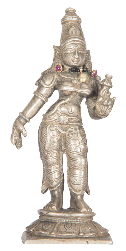 Silver Bhudevi, , Navrathans Antique Art - Artisera