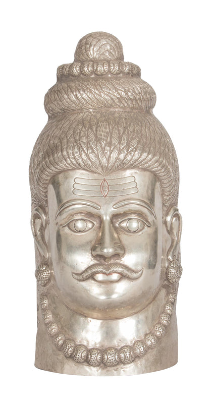 Shiva Head in Silver 2, , Navrathans Antique Art - Artisera