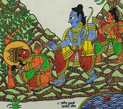 Phad 09 - Ram Hanuman Sakshatkar, , Phad Art - Artisera