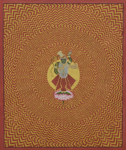 Shrinathji on Lotus - 01, , Ethnic Art - Artisera