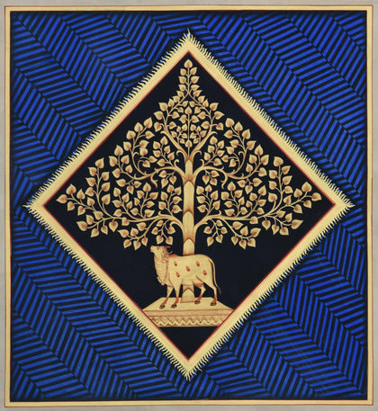 Cow Under Tree - 03, Narendra Kumar, Ethnic Art - Artisera