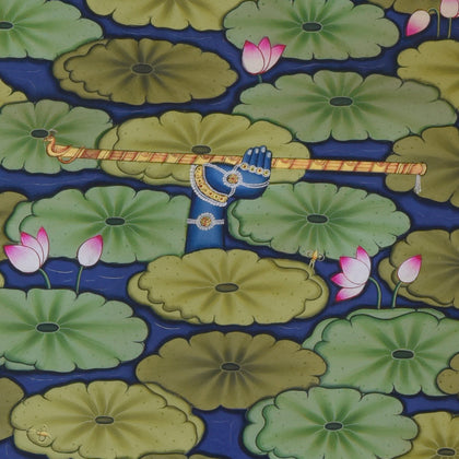Krishna in Lotus Pond - 07, Nemichand, Ethnic Art - Artisera