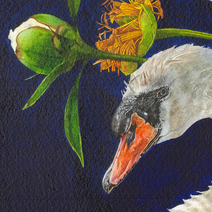 Swan with Peonies, Anisha Koshy, Internal - Artisera