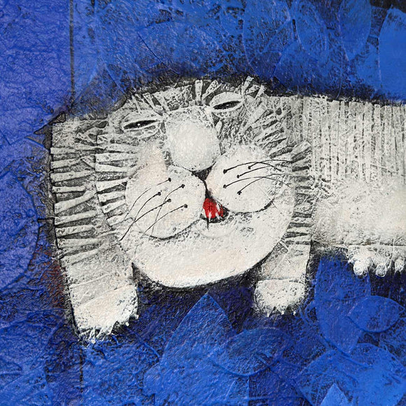 Cats in a Blue Forest, Basuki Dasgupta, Here, Together - Artisera