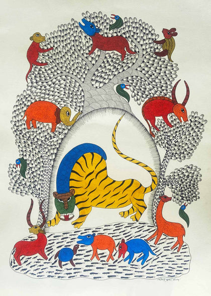 Gond - Untitled 160, Rajendra Kumar Shyam, Arts of the Earth - Artisera