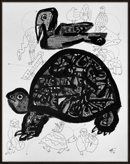 Untitled (Inked Reflections) - 01, Laxman Aelay, Internal - Artisera