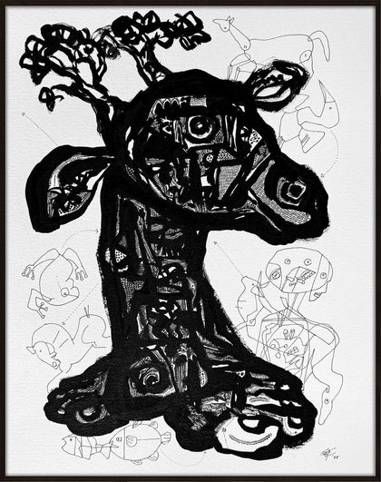 Untitled (Inked Reflections) - 02, Laxman Aelay, Internal - Artisera