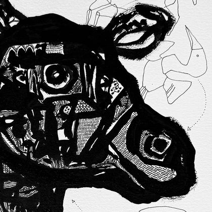 Untitled (Inked Reflections) - 02, Laxman Aelay, Internal - Artisera