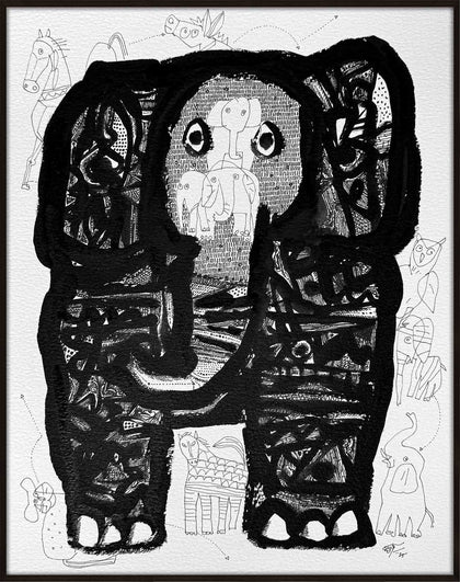 Untitled (Inked Reflections) - 05, Laxman Aelay, Internal - Artisera