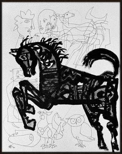 Untitled (Inked Reflections) - 08, Laxman Aelay, Internal - Artisera