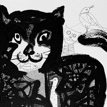 Untitled (Inked Reflections) - 04, Laxman Aelay, Internal - Artisera