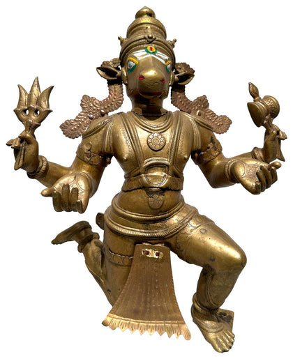 Kneeling Nandi, , Balaji's Antiques and Collectibles - Artisera