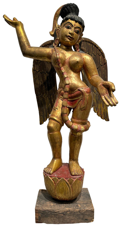 Standing Gilded Apsaras (Pair), , Balaji's Antiques and Collectibles - Artisera