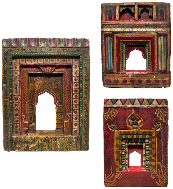 Set of 3 Deccan Windows - 01, , Balaji's Antiques and Collectibles - Artisera