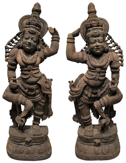Dwarapalakas (Pair) - 03, , Balaji's Antiques and Collectibles - Artisera