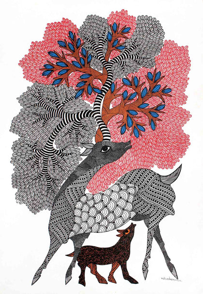 Gond - Untitled 142, Manoj Tekam, Arts of the Earth - Artisera