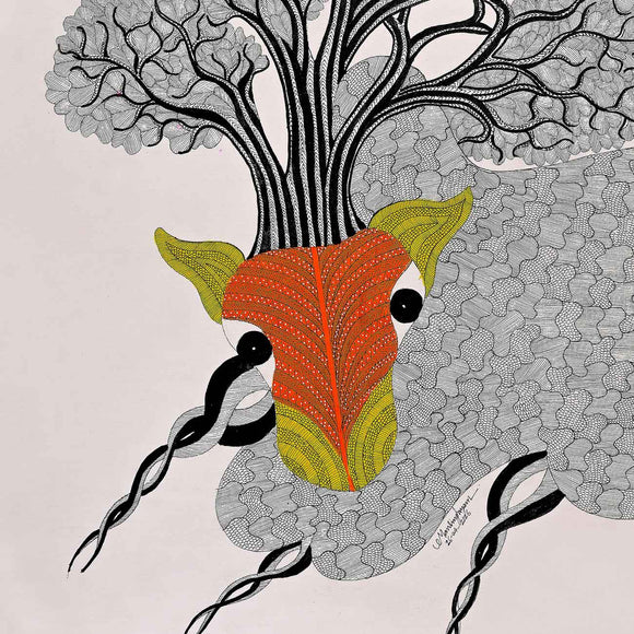 The Deer that Holds Them, Mansingh Vyam, Aavaksha - Artisera