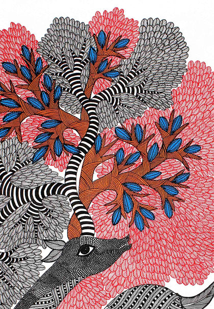 Gond - Untitled 142, Manoj Tekam, Arts of the Earth - Artisera