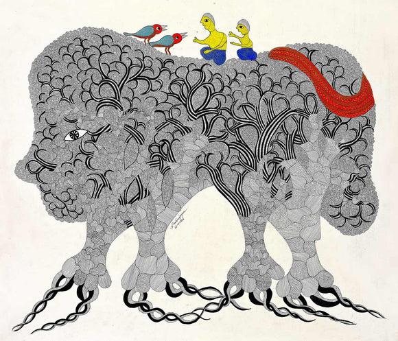 Tiger Within the Trees, Mansingh Vyam, Aavaksha - Artisera