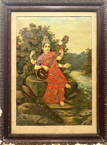 Saraswati and Lakshmi (Pair) 07, Raja Ravi Varma, Balaji Art - Artisera