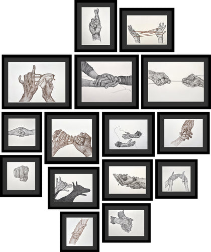 A Journey Through Hands, Set of 15, Ashu Gupta, Myth, Memory, Meaning - Artisera