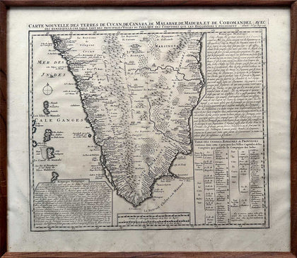 Map of South India, 1719, , Balaji's Antiques and Collectibles - Artisera