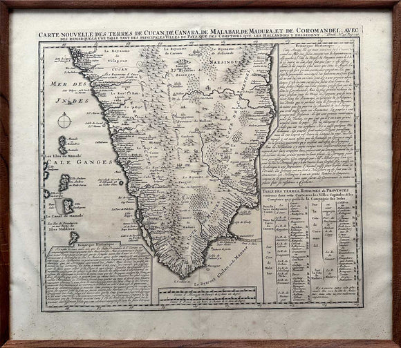 Map of South India, 1719, , Balaji's Antiques and Collectibles - Artisera