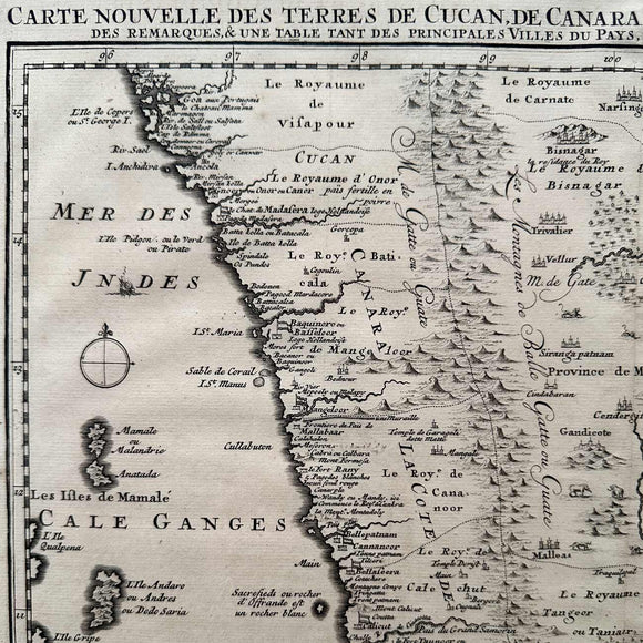 Map of South India, 1719, , Balaji's Antiques and Collectibles - Artisera
