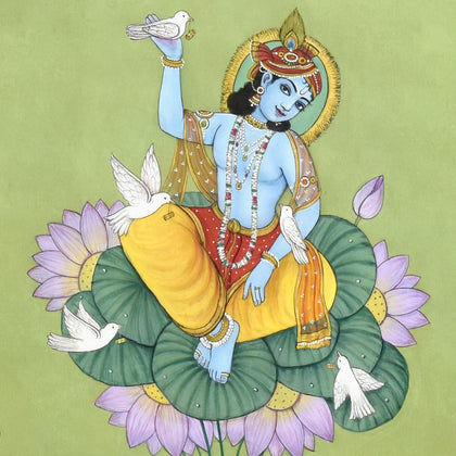 Krishna with Gopis and Cows - 01, Pushkar Lohar, Ethnic Art - Artisera