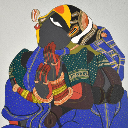 Woman in Blue and Green, Thota Vaikuntam, Archer Art Gallery - Artisera