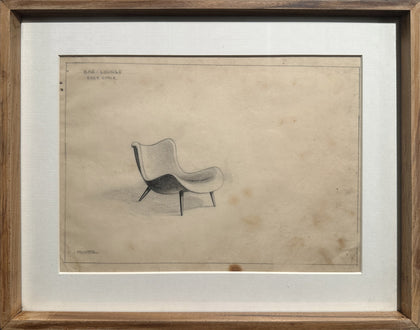 Mid-Century Design Drawings of Chairs (Set of 4) - 02
