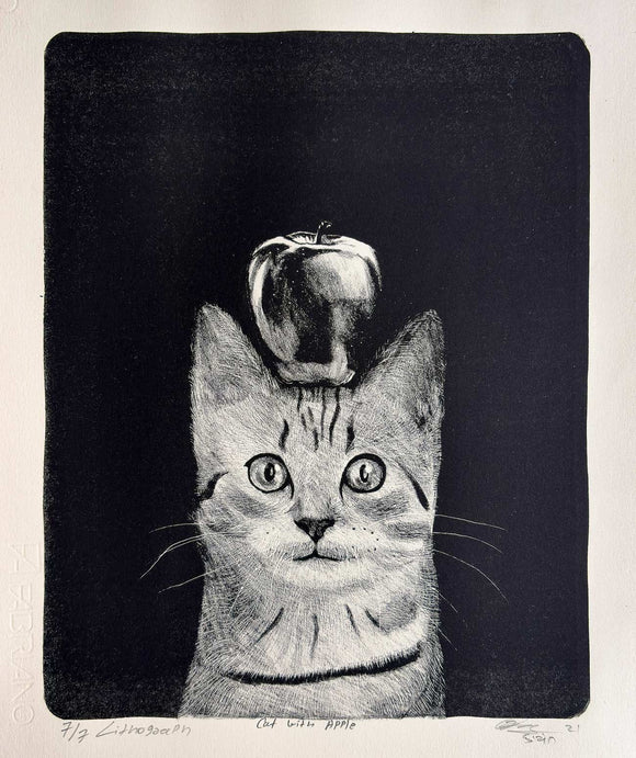 Cat with Apple, Dushyant Patel, The Mark of the Matrix - Artisera
