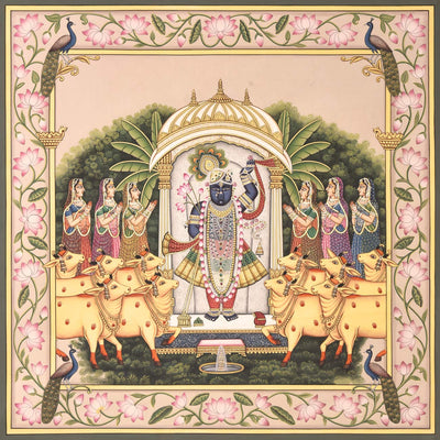 Shrinathji with Gopis and Cows - 04
