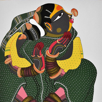 Woman in Yellow and Green, Thota Vaikuntam, Archer Art Gallery - Artisera