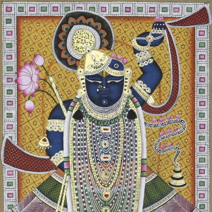 Shrinathji with Cows - 13, Nemichand, Ethnic Art - Artisera