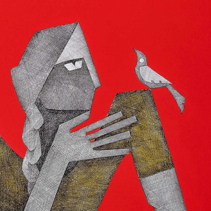 Amina & Her Bird, Ashok Bhowmick, Internal - Artisera