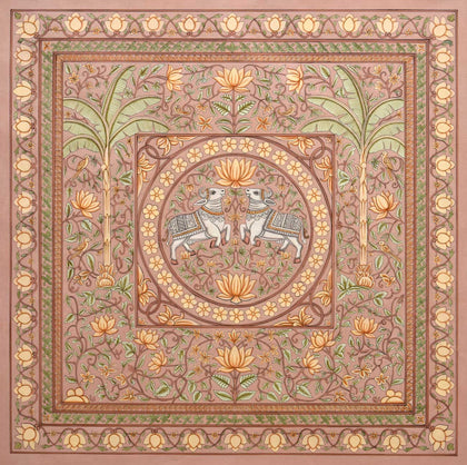 Cows and Lotuses - 02, Rajesh Sharma, Ethnic Art - Artisera