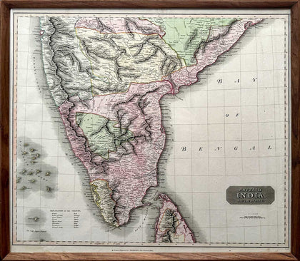 Map of “British India, Southern Part”, 1816, , Balaji's Antiques and Collectibles - Artisera