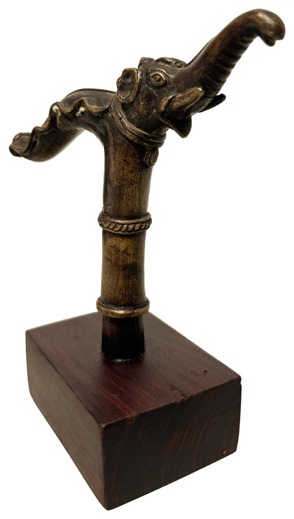 Elephant and Snail Apex of Walking Stick, , Balaji's Antiques and Collectibles - Artisera
