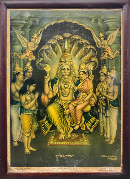 Narasimha and Lakshmi, K.S. Siddalinga Swami, Balaji Art - Artisera