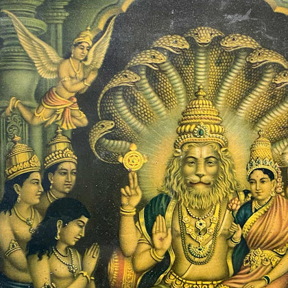 Narasimha and Lakshmi, K.S. Siddalinga Swami, Balaji Art - Artisera