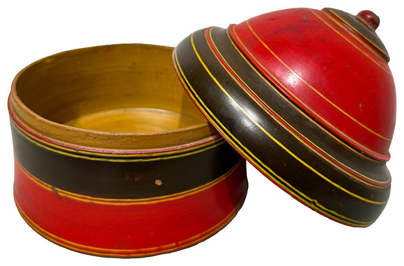 Lacquer Sindoor Boxes, Set of 3, , Burmese Lacquerware - Artisera