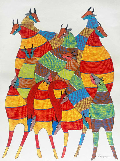 Gond - Untitled 158, Rajendra Kumar Shyam, Arts of the Earth - Artisera