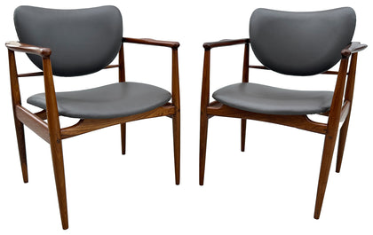 Mid-Century Arm Chairs (Pair) - 01